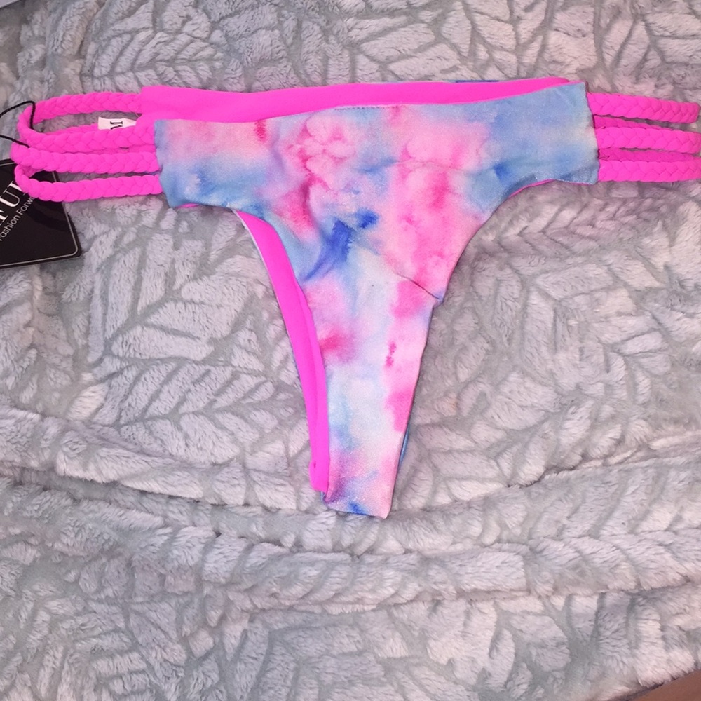reversible pink bikini bottoms